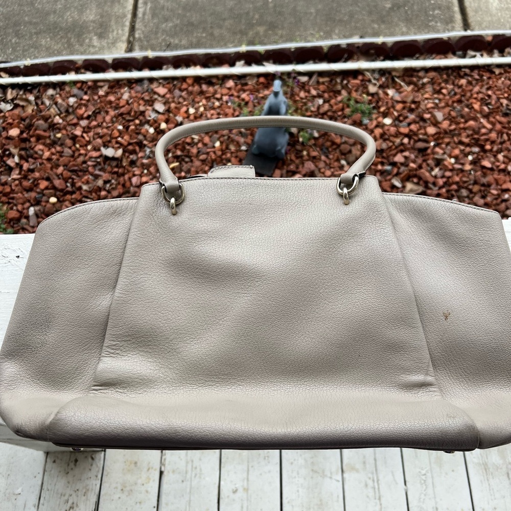 Kate Spade Jeanne Medium Tan Pebbled Leather Top Handle Satchel - Picture 2 of 9